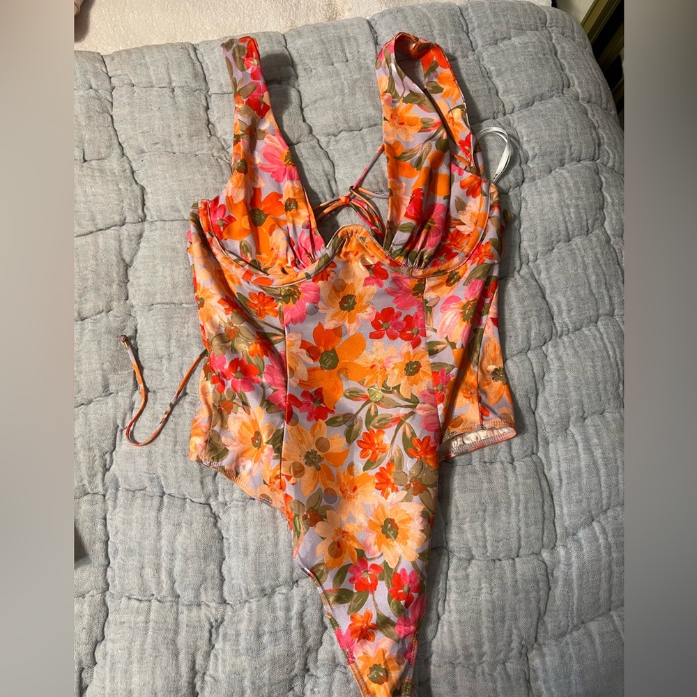 For Love and Lemons Floral Bodysuit